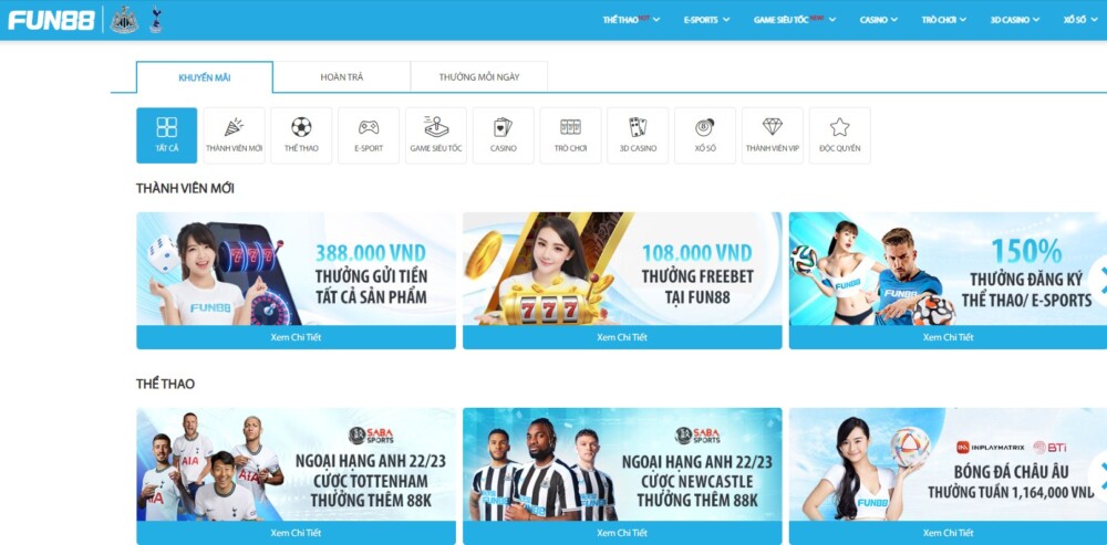 Khuyến mãi Fun88 Khuyến mãi Fun88